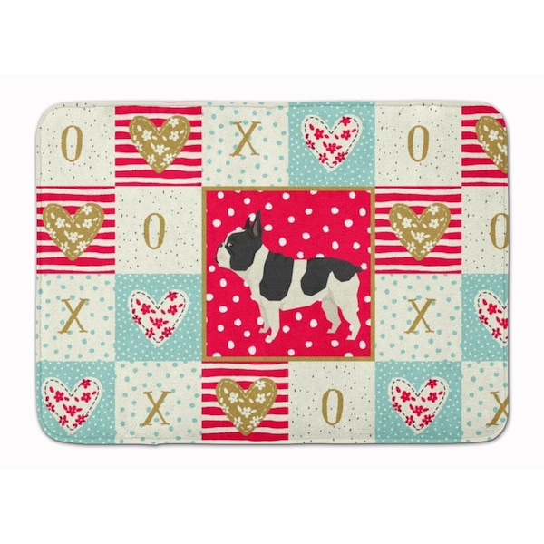 Carolines Treasures 19 x 27 in. French Bulldog Love Machine Washable Memory Foam Mat CK5929RUG - main